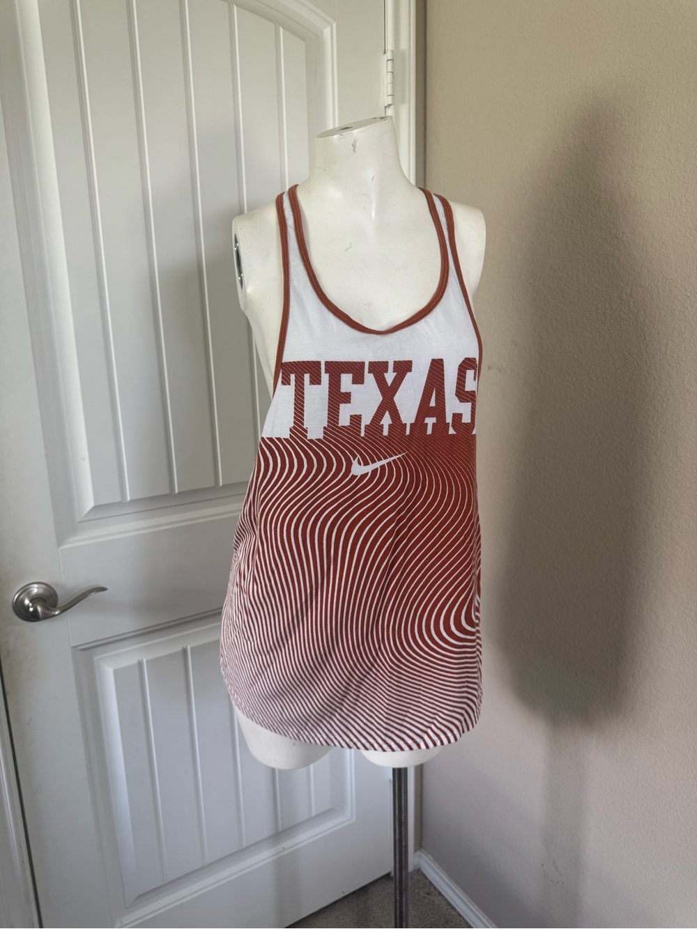 Nike Women's Texas White and Burnt Orange Graphic Tank